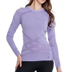 Smartwool Intraknit Ultra Violet Purple Long Sleeve Merino Wool Top